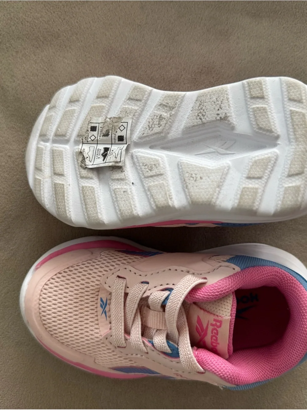 Reebok Kids Pink, Blue & White Lightweight Sneakers